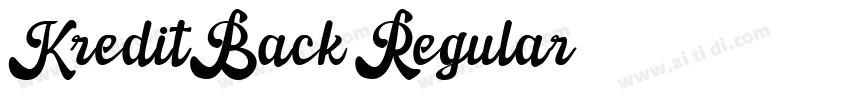 KreditBack Regular字体转换